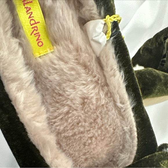 Catherine Malandrino Faux Fur-Lined Velvet Ballerina Slippers Small 5/6 - Picture 4 of 4